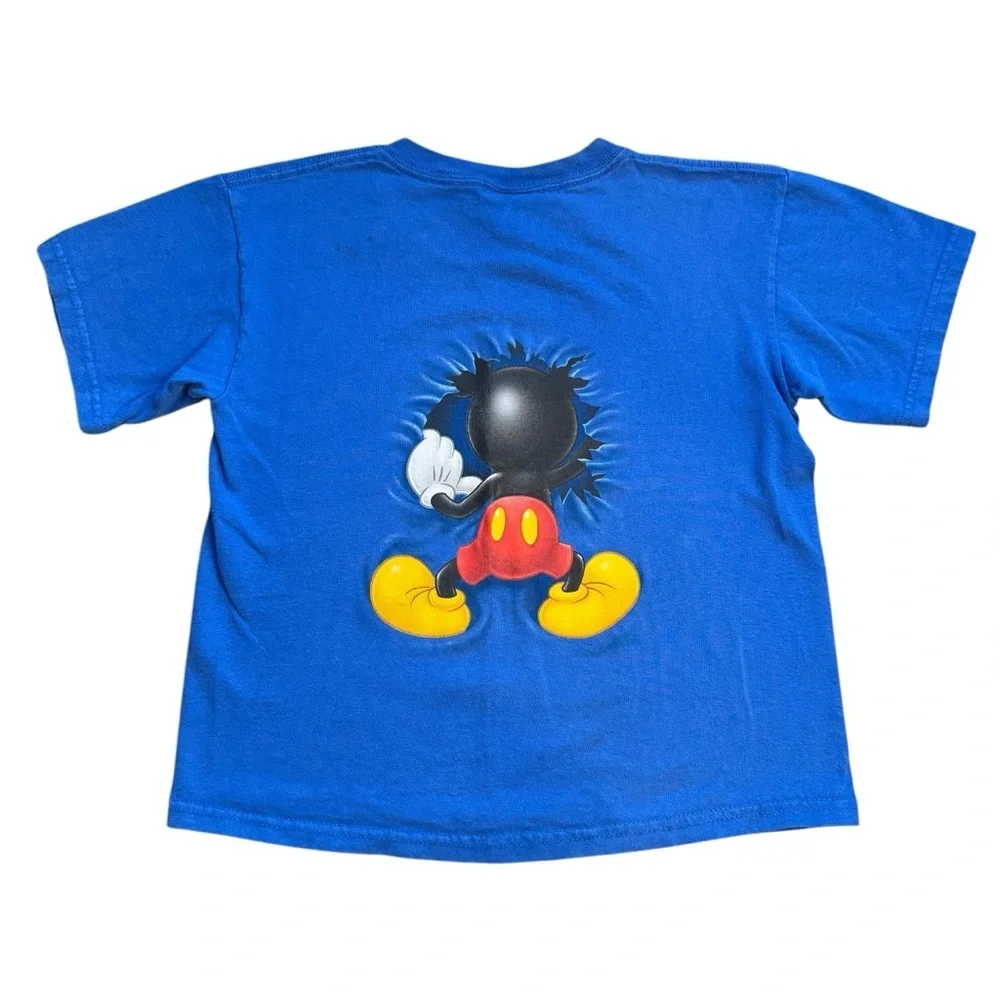Vtg Youth S Walt Disneyworld Mickey Mouse T-Shirt Breakthrough Double Graphic L4